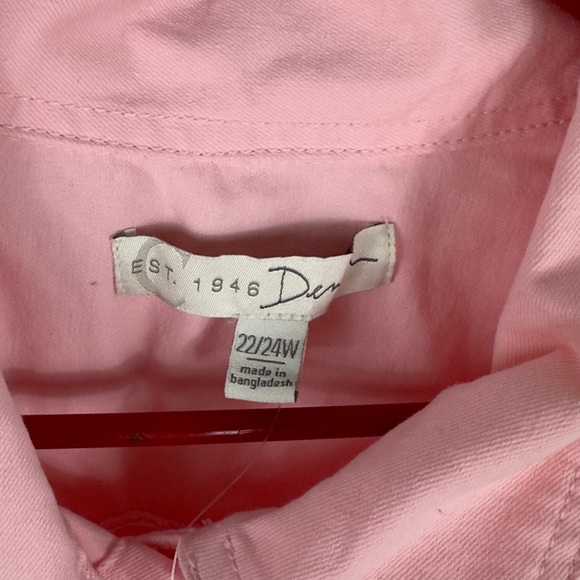 EST 1946 Denim 22/24 w pink jacket nwt 26 p2p  21 length crop nwt grey bottom - Picture 9 of 9